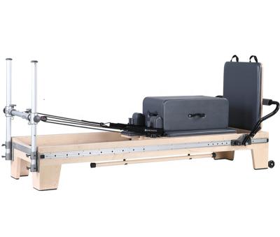 China Pilates Equipment Reformer Machine Yoga Customized Pilates Core Training Bed Solid Wood Maple With Sliding Footbar 228.5*68.5*39cm Clinical for sale