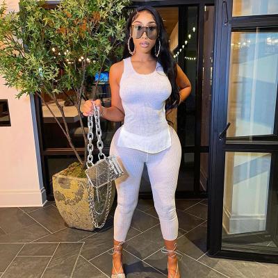 China New Arrival Waterproof Transparent Sleeveless Slim Hoodie BOYI Pants Top Tight Fitness 2 Pieces Set For Women for sale