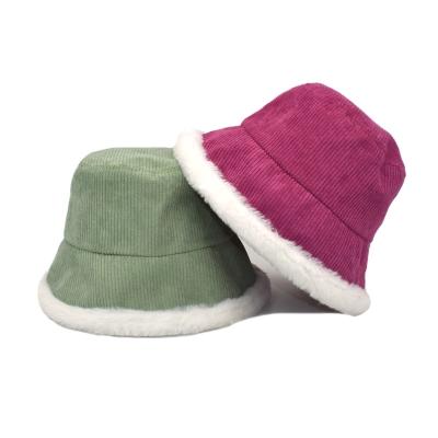 China 2022 New Arrival Designer Fur Bucket Hat 4 Colors Winter Warm Fur Bucket Hat Women Fisherman Soft Furry Soft Custom Hat Unisex Solid Comfortable for sale