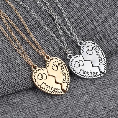 China Fashion Designer Gold Plated Mother and Daughter Necklace Set for Mother's Day Necklace Set Jewelry Gift for sale