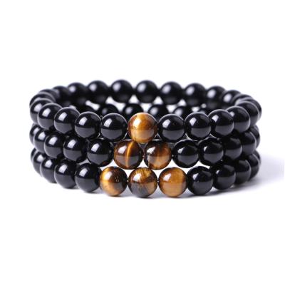 China 2022 Fengshui Wholesale Elastic Natural Stackable Bead Stone Stretch Bracelet Jewelry Environmentally Friendly Healing Torques for sale