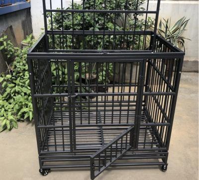 China Breathable Wire Dog Cages Metal Kennel With Divider Pet Carrier for sale