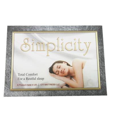 China New Design Sustainable Mattress Logo Design Woven Label With Competitive Price for sale