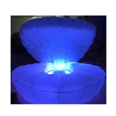 China Party/outdoor/indoor giant inflatable LED stage shell/inflatable led seashell for party stage wedding decoration for sale