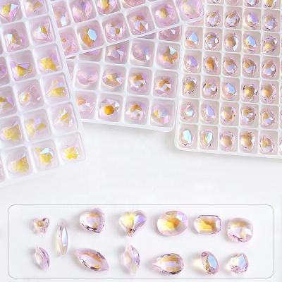 China Professional Salon Popular Pink Led Bottom Drill 3D Art Drill Decals Decoration Nails Art Pointed Bottom Drill Manicure Suppliers for sale