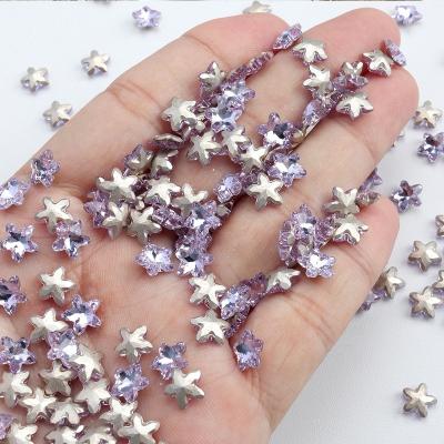 China Nail Art Decoration Suppliers Factory Price Five-pointed Star Pointed Crystal Diamond Nail Art Display Bottom Diamond DIY Crystal Drill Nails Art Decoration for sale