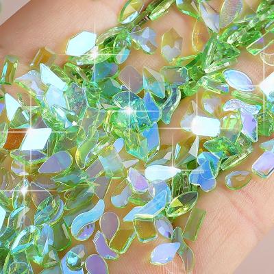 China Nail Art Designs Popular New Aurora Shaped Art Jewelry Crystal Decals Manicure Accessories Suppliers Flat Bottom Drill Nail Decoration for sale