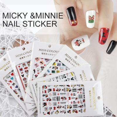 China High Quality Finger Nail Decal Sticker Micky&Minnie TZ100-112 Country Style Nail Painting Cartoon Sticker Suppliers for sale