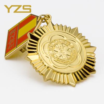 China New Gold Europe 2021 Navy Custom Military Medal of Honor Military Medal of Honor Awards Cheap Military Medal for sale