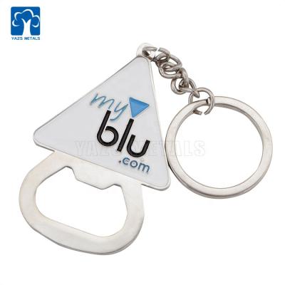 China Hot Europe Custom Multifunctional Metal Bottle Opener Metal Key Chain Cute Sublimation Raised Key Chain for sale