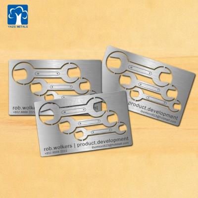 China Europe Metal Business Card High Quality Blank Laser Making Plate Logo for sale