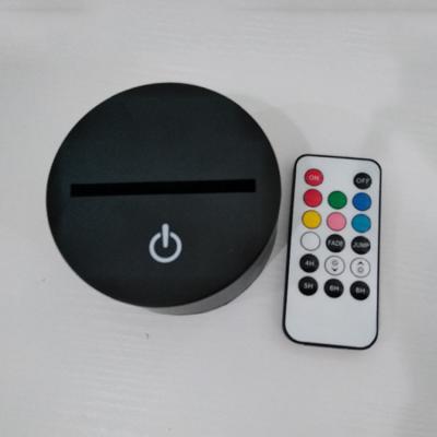 China LED Room Light Base For 3D Illusion Night Lamp Touch Switch With Remote Control for sale