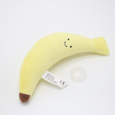 China Toy Bananas Interactive Fruit Dog Pet Puppy Plush Viable Squeaker Squeaky Toy for sale