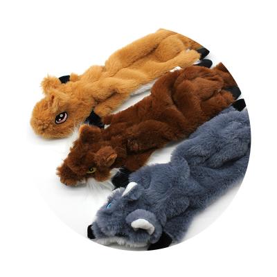 China Custom New Design Sustainable No Stuffed Dog Toys Set Soft Plush Dog Toy for sale