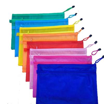 China A2 A3 A4 Folder Bag PVC School Pencil Case Zipper Lock Document Bag Folder School Supplies Stationery Bag for sale