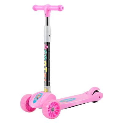 China Hot Selling Plastic Scooters 3 Wheel Foldable Kick Scooter For Kids Adjustable Height Light Up Wheels For Boys Girls for sale