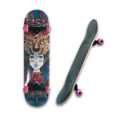 China 3108 Adult Standard Northeastern Maple Double Kick Complete Skateboard With 52*32 95A PU Wheels For Adults Teens for sale