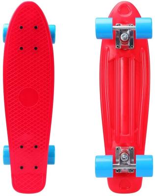 China 22 Inch Youth Skateboard For Kids Boys Girls Plastic Cruiser Complete Mini Skateboards For Beginners/Youth/Adult for sale