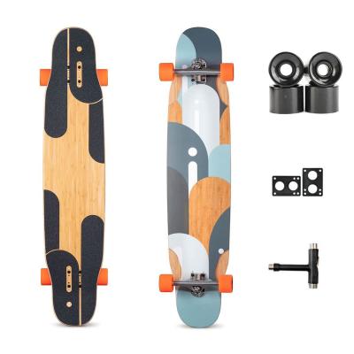 China 2022 New Design Youth OEM 7 Long Board Dance Longboard Skateboard Bamboo Maples Freestyle Street for sale