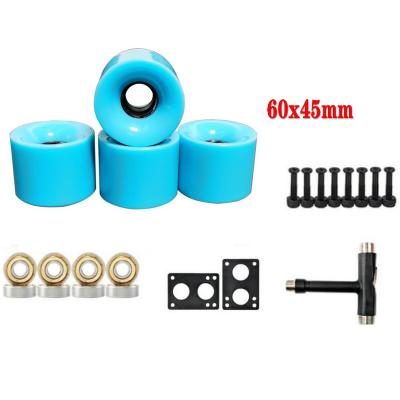 China Youth Wholesale 60*45mm Big PU 78A Skateboard Wheels With Bearings T Tools for sale