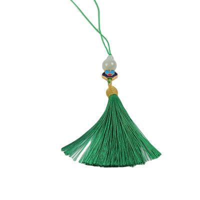 China Gold Hat Cloud/Tassel Accessories: Purple\Green\Blue\Yellow\Pink\Red Chinese Manufacturer Emerald Rough Stone Jade Tassels 2022 Lucky Pendant for sale