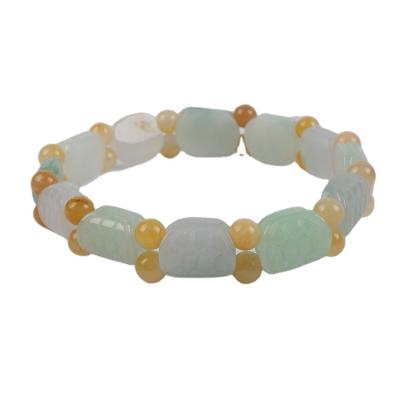 China Top Quality Jade Hand String Light Jade Latest Texture Design Beads Bracelet for sale