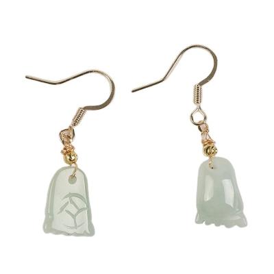 China Good Quality Jade Earrings Luxury Handcrafted Jade Earring of Newest Texture Design for sale