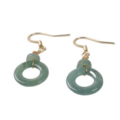 China Natural Raw High Quality Cheap Jade Earrings Texture Professional Manufacture Jewelry for sale