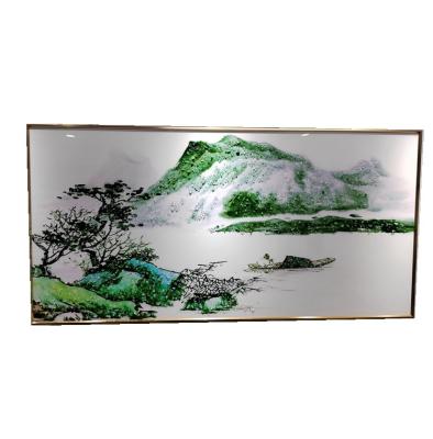 China Texture Newcomer Luxury Handmade Gem Painting Mountain Gem Painting Art Latest Design for sale