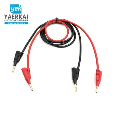 China YAERK Customized Multimedia Male To Male Banana Plug Stackable RCA Cable 4mm For Audio And Video Application for sale