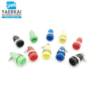 China audio & Nickel Plated Video Post Banana Jack 4mm 5 Colors Safety Protection Pad Binding Socket for sale