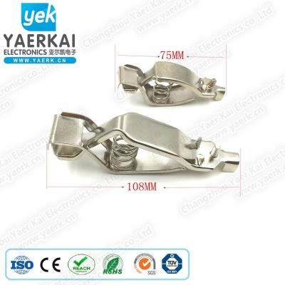 China Large Electronic Instrument 108mm Clip , 100A Battery Clip With Screw Being Popular for sale