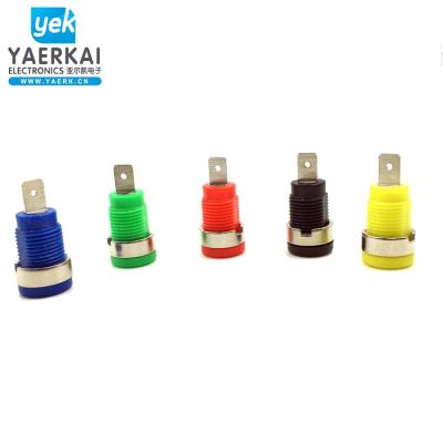 China audio & European Standard 5 Color Video Copper 4mm Female Panel Banana Socket Binding Post for sale