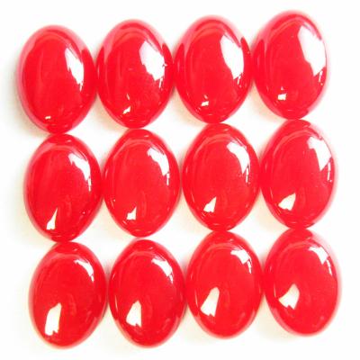 China Angel's Red Bottom Jade For Making Ring Necklace Free Shipping Hot Sell 12Pcs 25x18mm Jade Oval Shape Cabochon Flat for sale