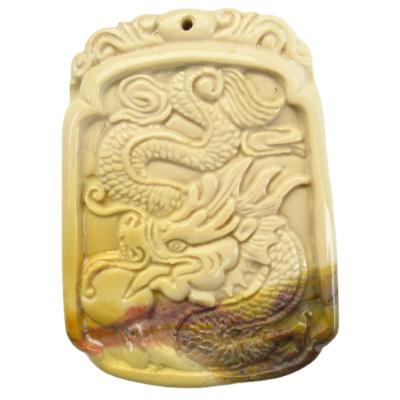 China Angel Free Shipping High Quality Carved Mookaite Gem Dragon For DIY Necklace Pendant Jewelry for sale