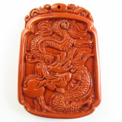 China Angel Free Shipping High Quality Carved Red Jasper Dragon Necklace DIY Pendant Jewelry For for sale