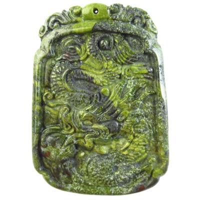 China Angel Free Shipping High Quality Carved Dragon Bloodstone Dragon For Necklace DIY Pendant Jewelry for sale