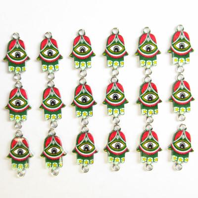 China 20Pcs Cute Eye Hand Green&Red Enamel Alloy Holiday Free Shipping Cute Pendant Jewelry Making Ornament DIY Accessories for sale