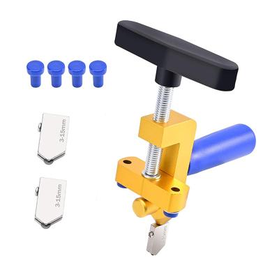 China Cut Glass Tile 2 in 1 Tile Cutter Hand Tool with Breaking Pliers 6mm Tungsten Steel Manual Cutter Tool for Mirror Window Glass Cutter for sale