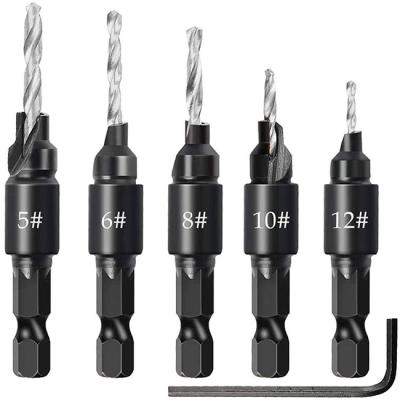 China Wood Drilling High Speed ​​Steel Bit Professional Adjustable Drill Bit Countersink Drill Bit Set For Metal Woodworking Aluminum Plastic for sale