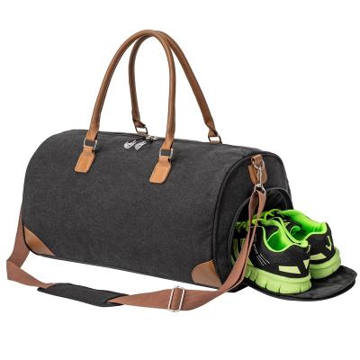 China Sports Shoulder Duffel Bag Custom Logo Sports Gym Duffel Bag With Shoe Wet Pocket Pocket Sport Gym Bag for sale