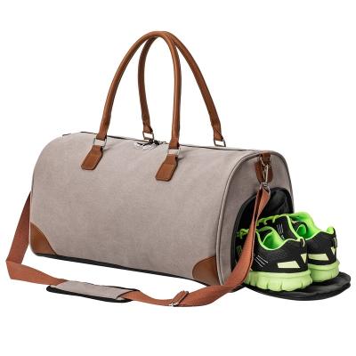 China Sports Shoulder Duffel Bag Custom Logo Sports Gym Duffel Bag With Shoe Wet Pocket Pocket Sport Gym Bag for sale