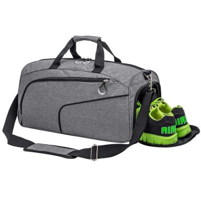 China Female Daily Life Gym Bags With Shoe Compartment Duffle Gym Bag With Divider Wet Dry Shoe Compartment for sale