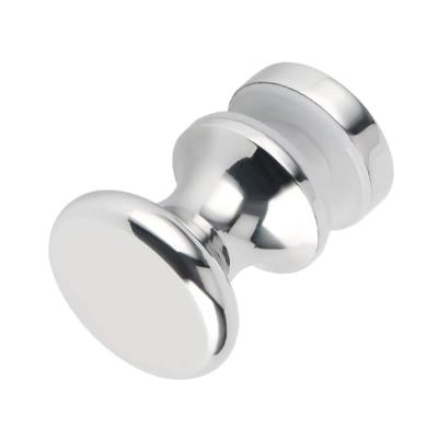 China Easy Installation Solid Polished SUS304 Stainless Steel Finish Glass Shower Door Knob for sale