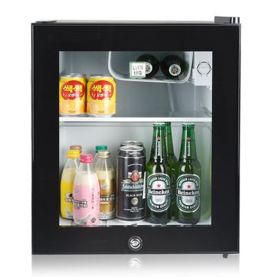 China 46L Mini Home Small Beverage Display Door Energy Commercial Glass Beverage Compressor Hotel Bar Fridge Refrigerator with Freezer for sale