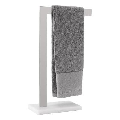 China Bathroom Free Standing Towel Rack With Kitchen Natural Marble Low T-shape Free Standing Towel Rack for sale