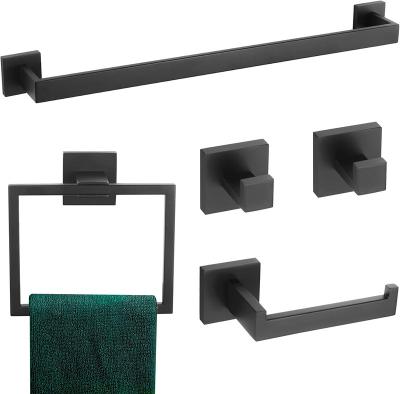 China SUS 304 Stainless Steel Bathroom Towel Rack Wall Mounted Bathroom Accessories Sets for sale