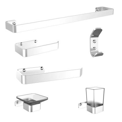 China 3 PC Modern Aluminum Hardware Modern Bathroom Accessory Sets Metal Luxury Bathroom Accessory Set for sale