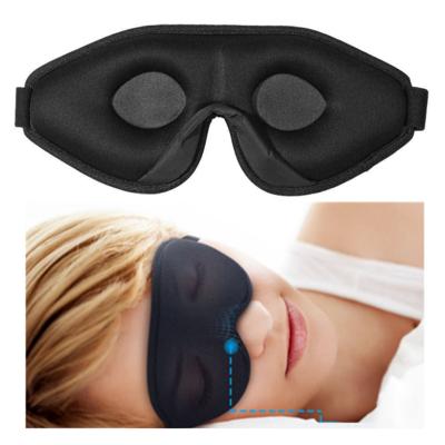 China Luxury 3D Sleep Block 100% Light Eye Mask For Man And Woman Foam Silk Blindfold For Sleep Block 100% Light Eye Shade Cover for sale