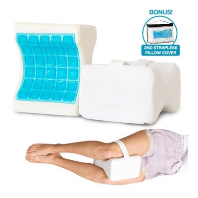 China Cooling Memory Foam Bamboo Carcoal Gel Knee Pillow for Back and Knee Pain Relief Sciatica Pain Relief Pillow for Side Sleepers for sale